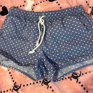 Victoria's Secret Blue Polka Dot Athletic Shorts